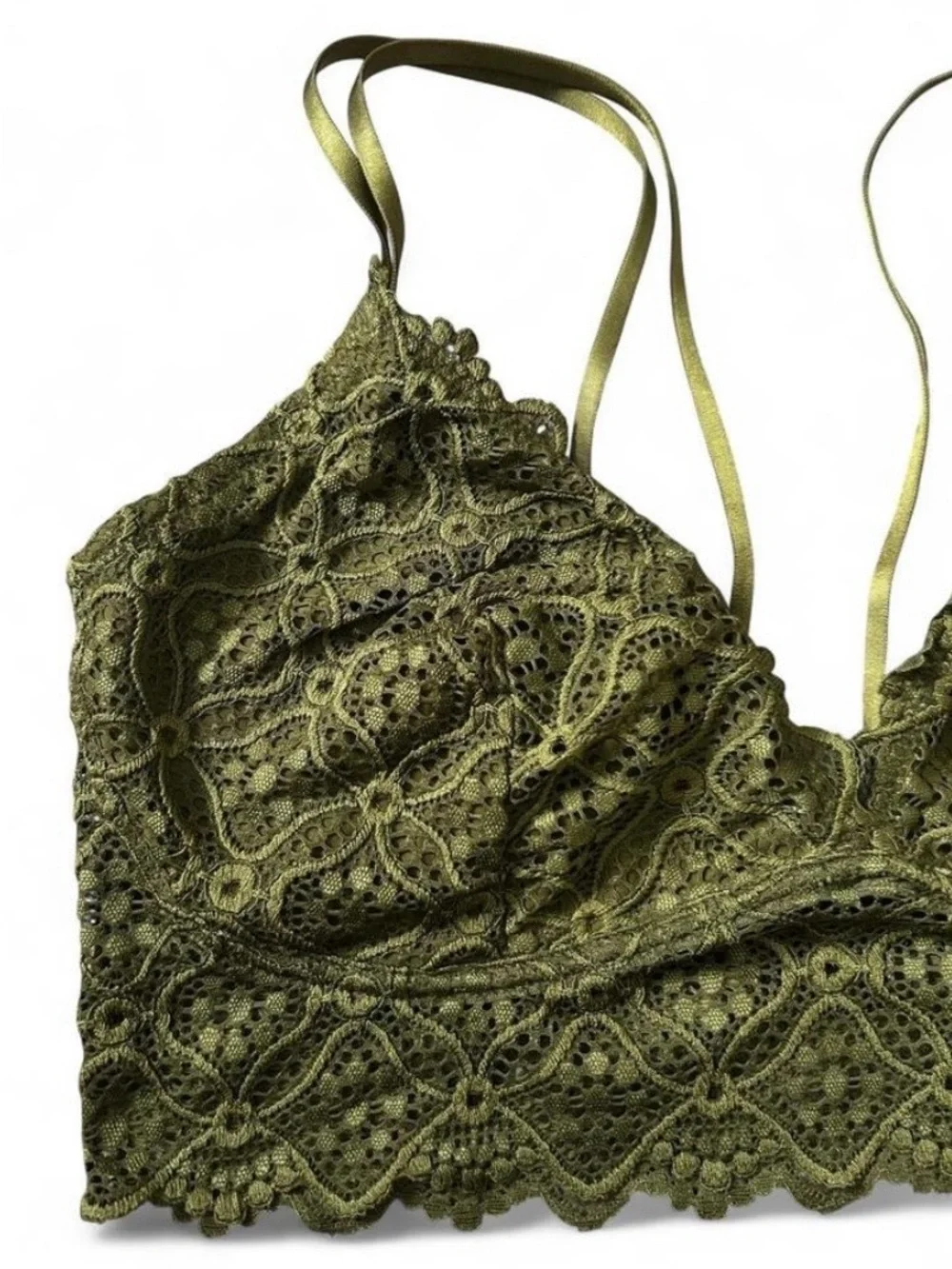 Auden Olive Green Lace Bralette
